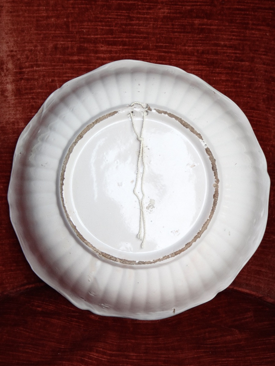  Faïence de Nevers saladier Patronymique à l'arbre d'Amour époque XVIIIe 1781-photo-5