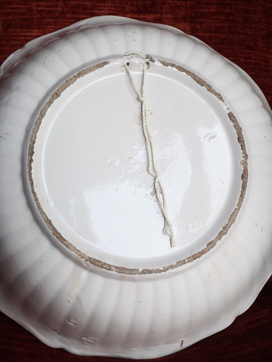  Faïence de Nevers saladier Patronymique à l'arbre d'Amour époque XVIIIe 1781-photo-6