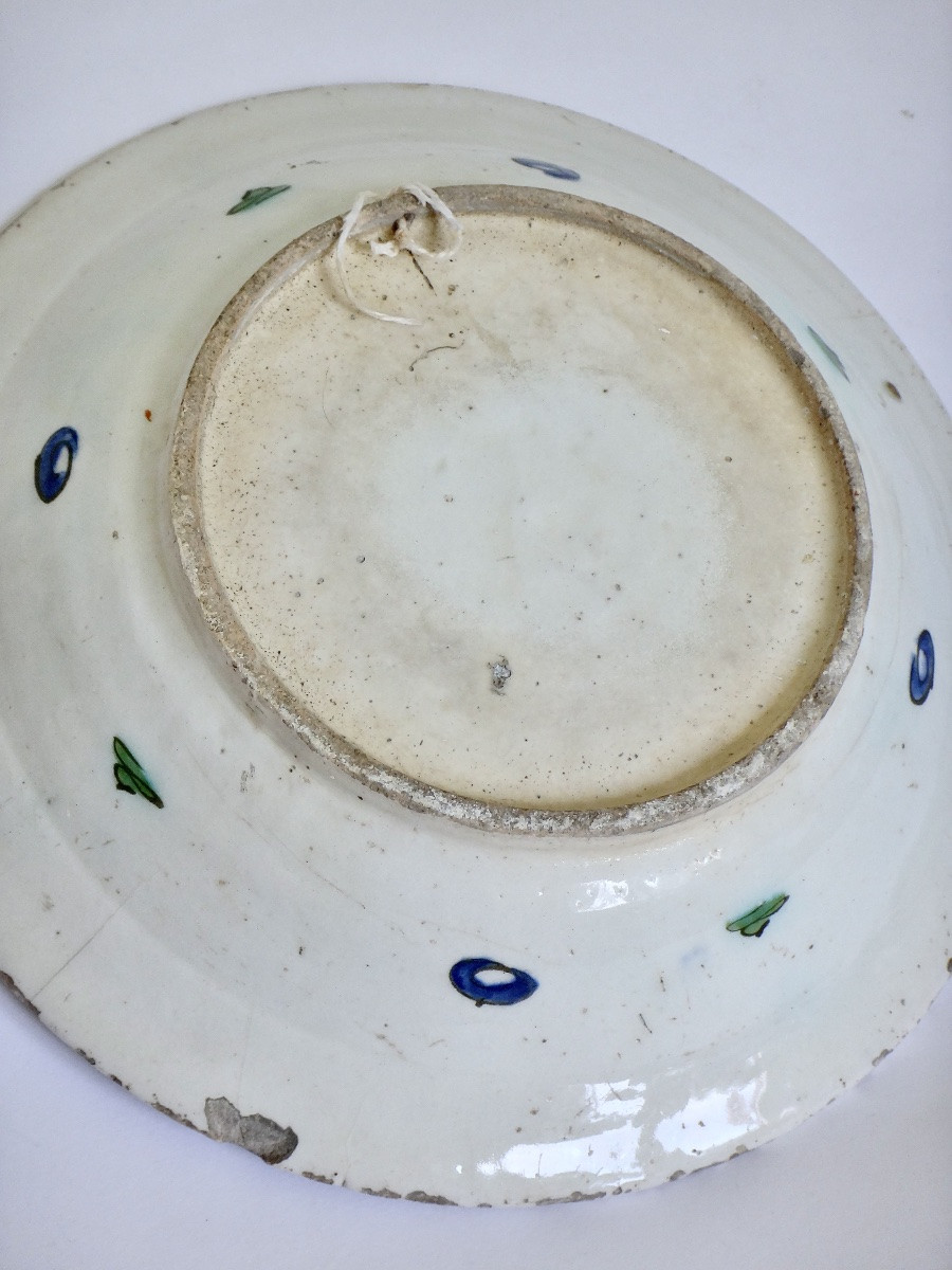 Iznik Ceramic Dish With Saz Palm - Circa 1600-photo-7