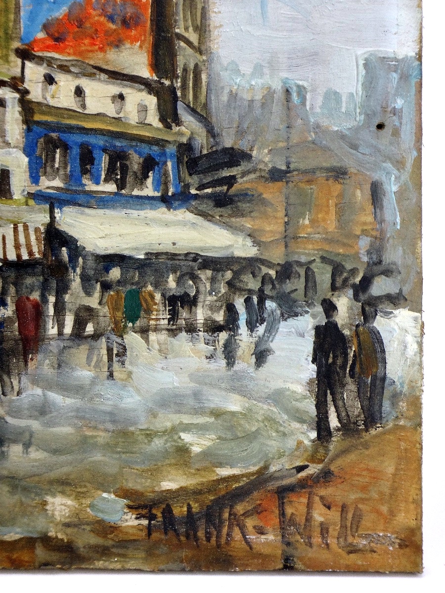 FRANK WILL (1900-1951) Huile sur bois " Le Moulin rouge à Paris "-photo-6