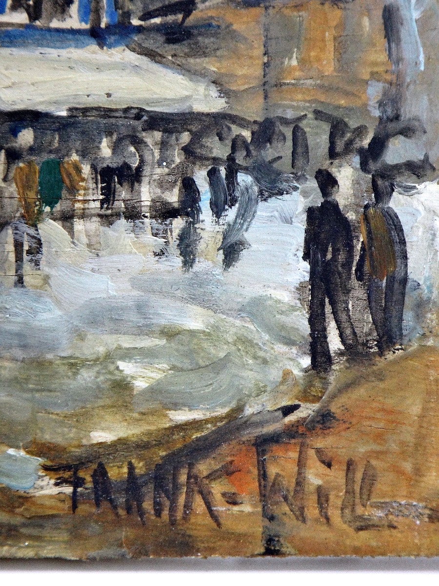FRANK WILL (1900-1951) Huile sur bois " Le Moulin rouge à Paris "-photo-7