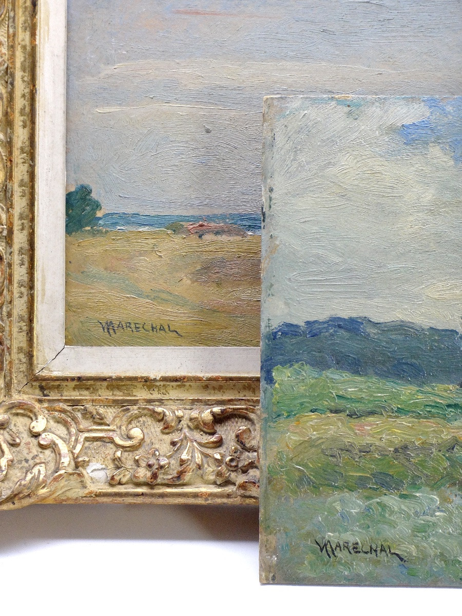 Victor MARECHAL (1879-1948) Paire de Paysages impressionnistes-photo-1