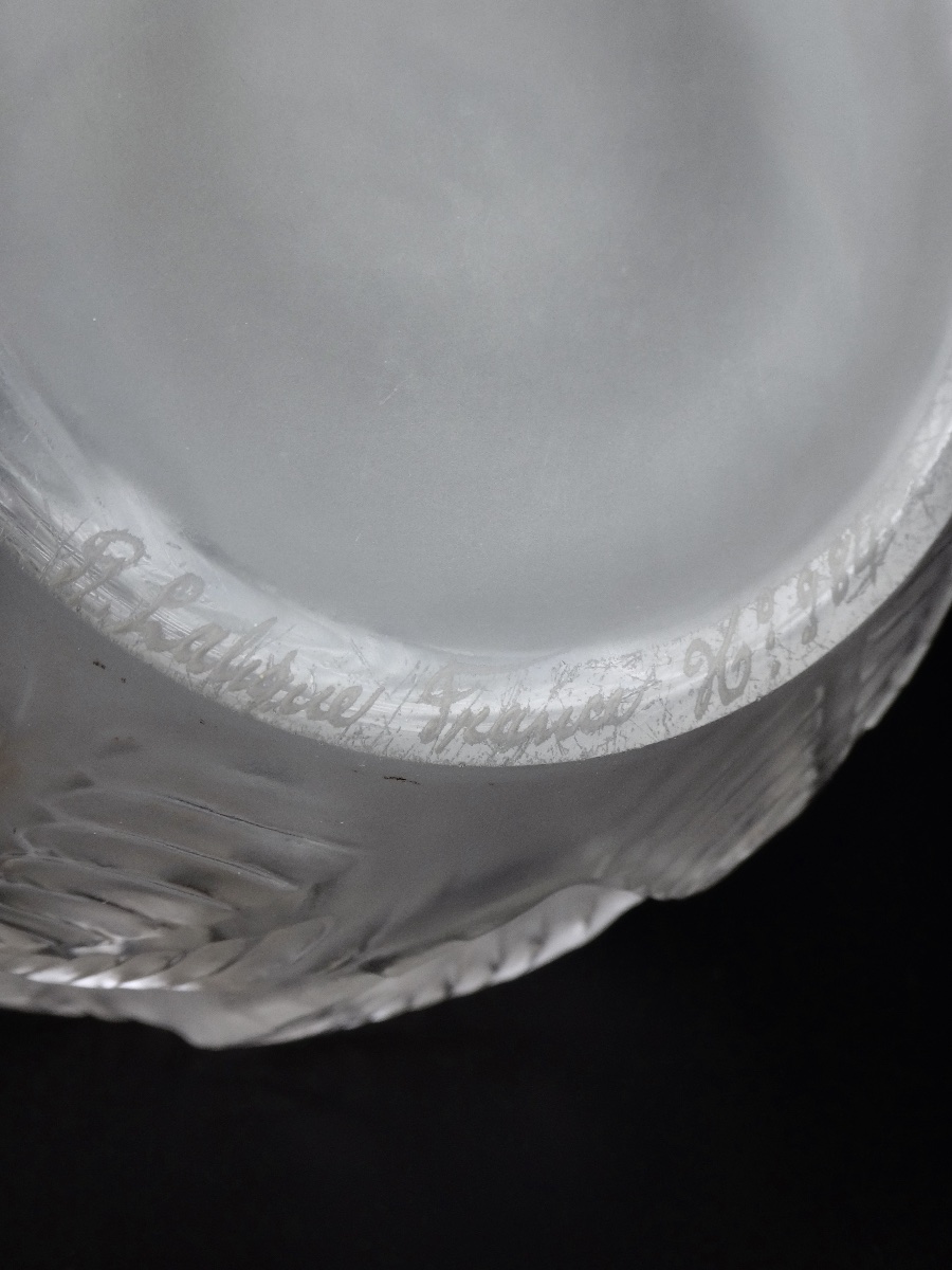 René LALIQUE  Vase ORMEAUX  1ère Édition de 1926 signé et numéroté  N°984-photo-2