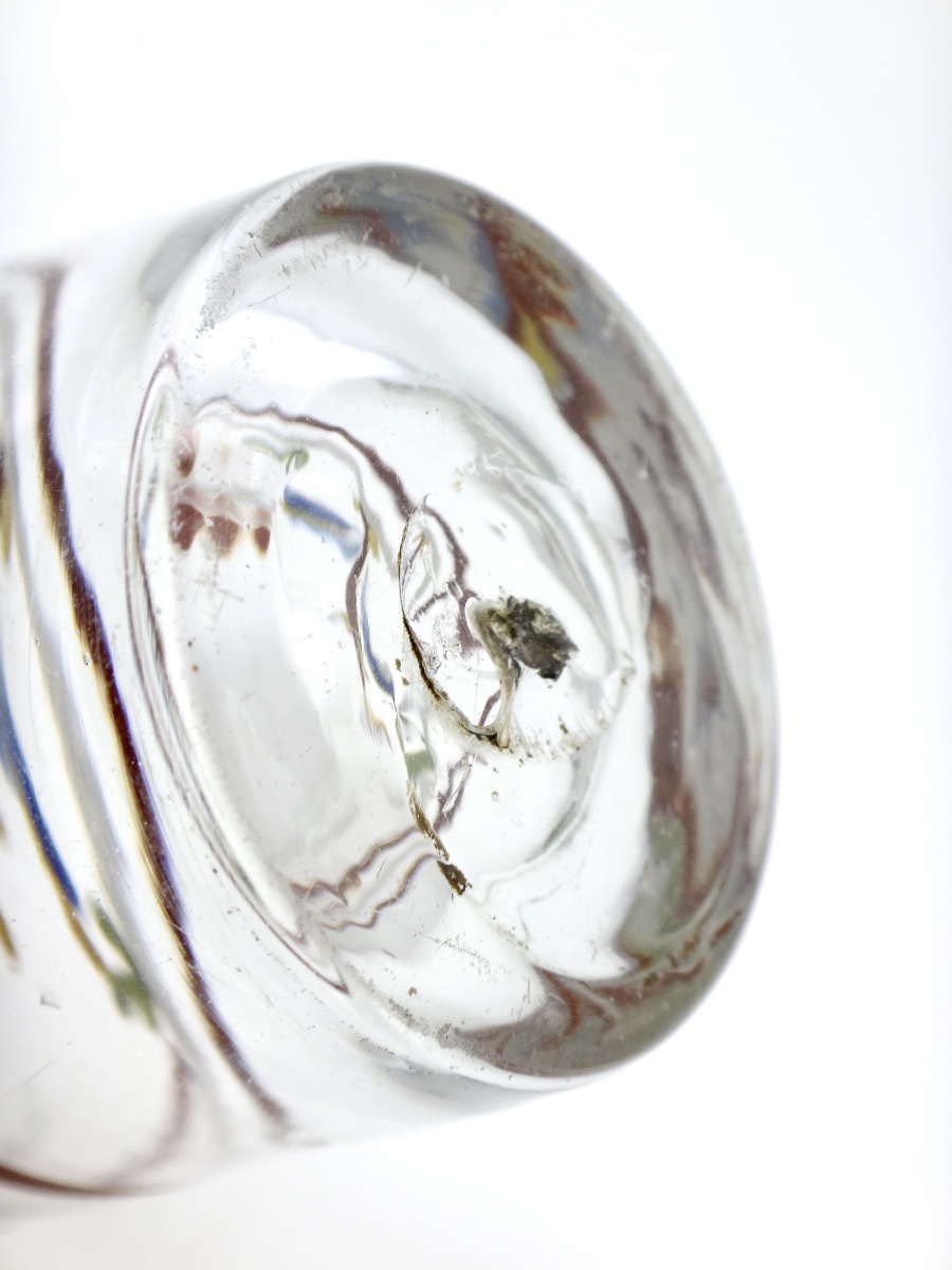 Gobelet émaillé en verre soufflé Alsace ou Suisse époque XVIIIe-photo-3
