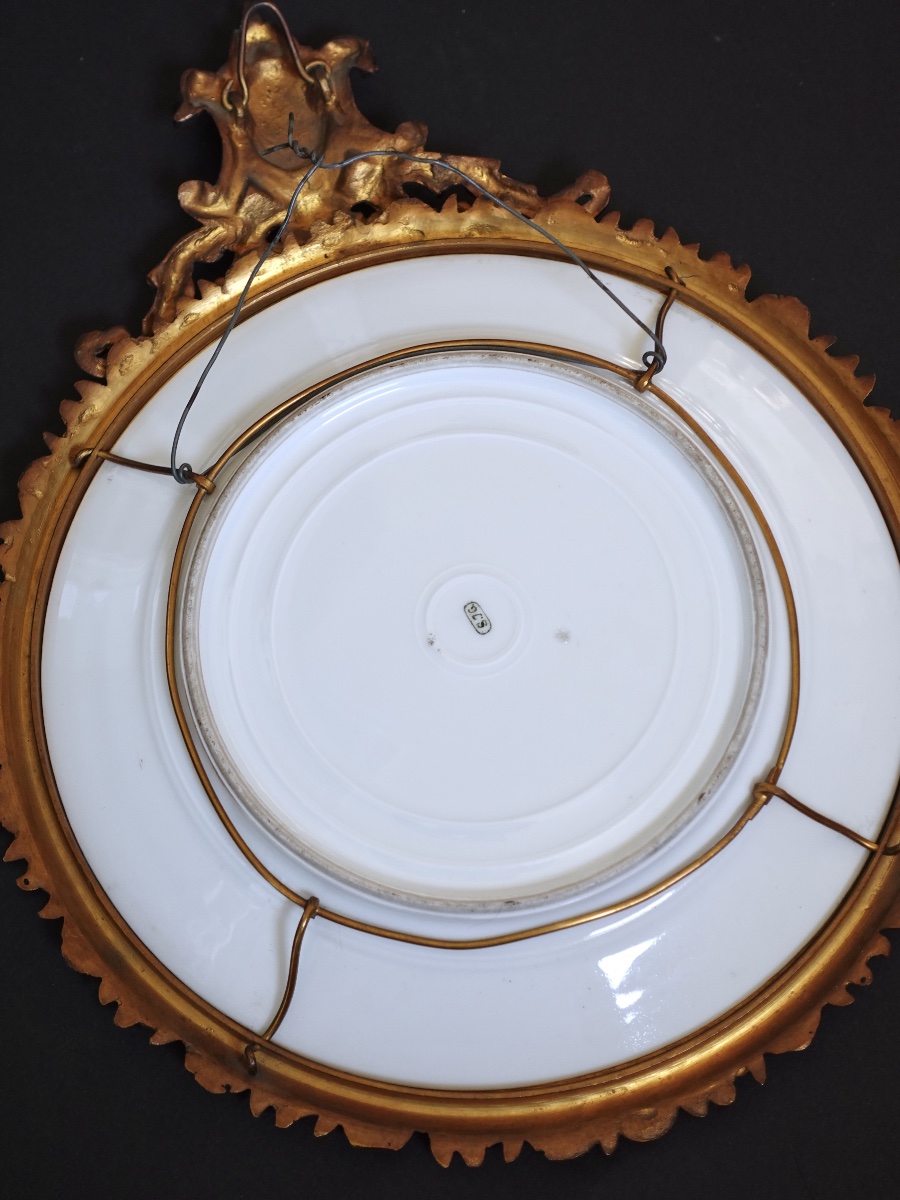 Pair Of Sèvres Porcelain Wall Plates With Bronze Frames In The 19th-century Rocaille Style 1876-photo-6