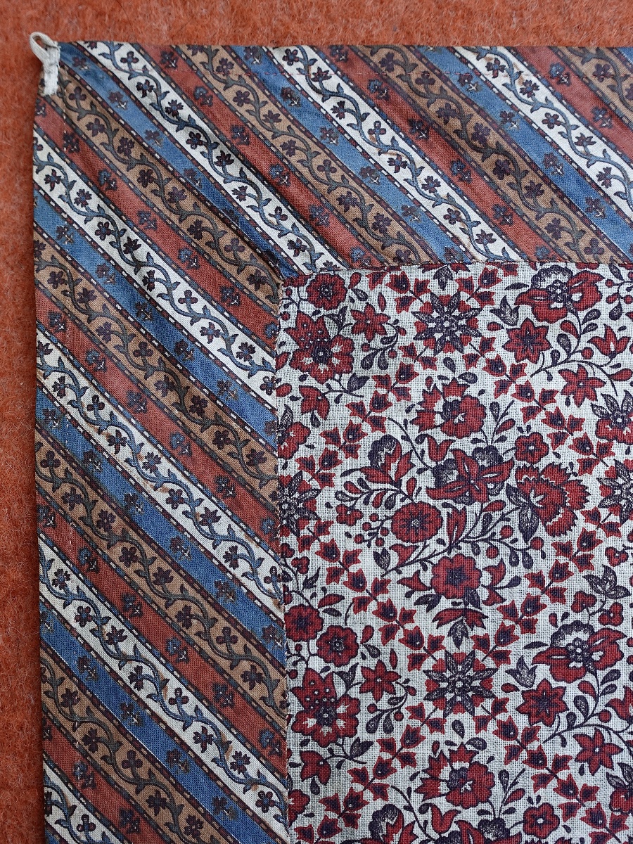 Indienne rare Tenture Qanat peinte à la main Kalamkari en Chintz glacé époque XVIIIe Siècle -photo-6