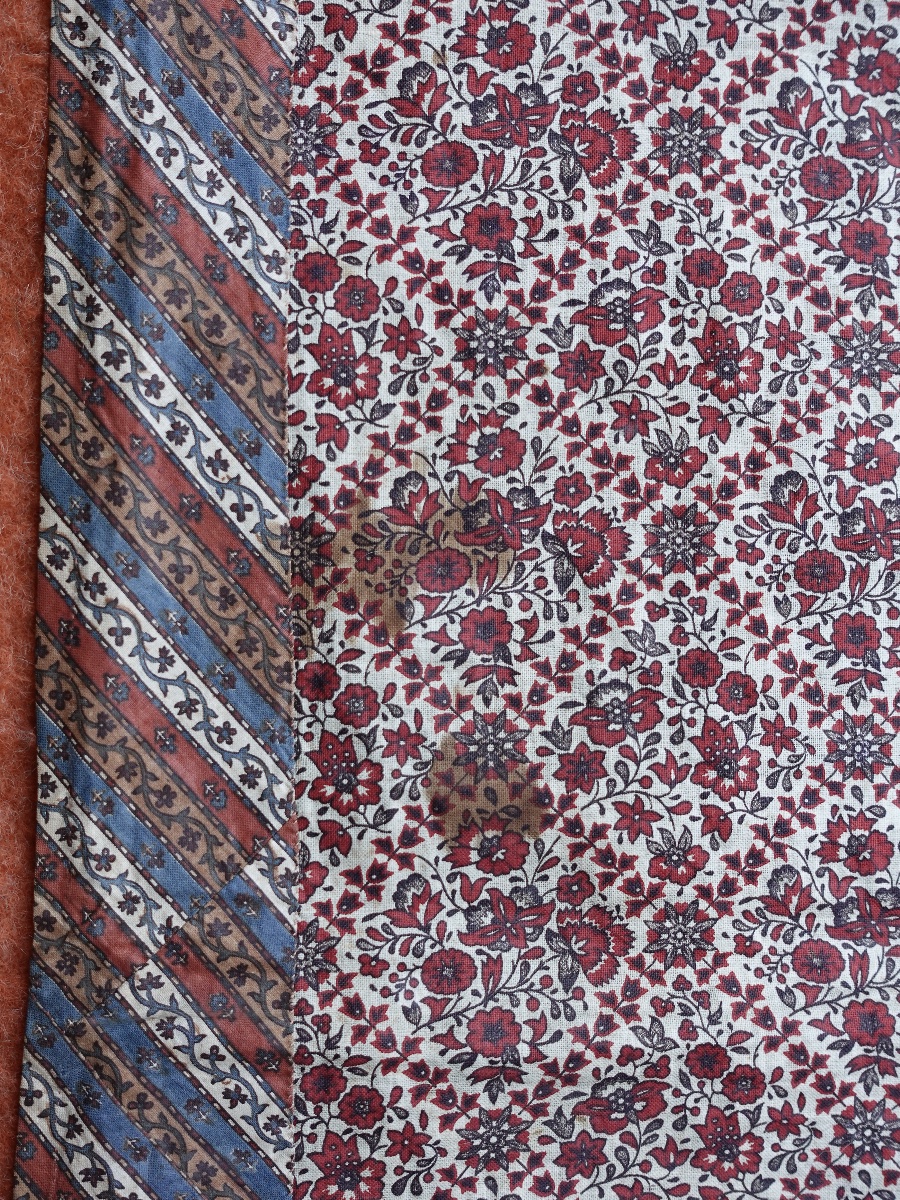 Indienne rare Tenture Qanat peinte à la main Kalamkari en Chintz glacé époque XVIIIe Siècle -photo-7