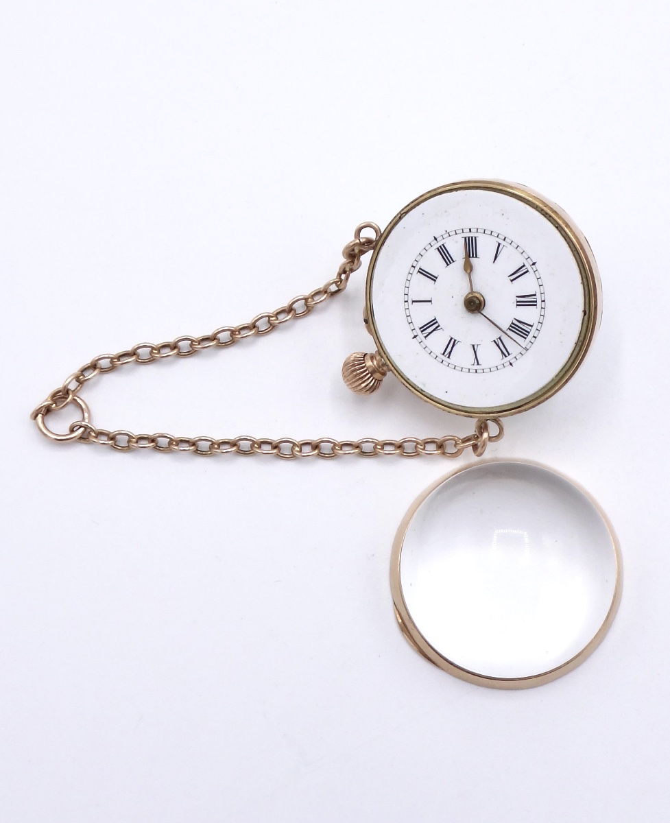 20th-century 14k Gold "geneva Ball" Pocket Watch-photo-3