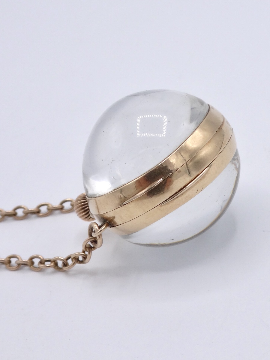 20th-century 14k Gold "geneva Ball" Pocket Watch-photo-5