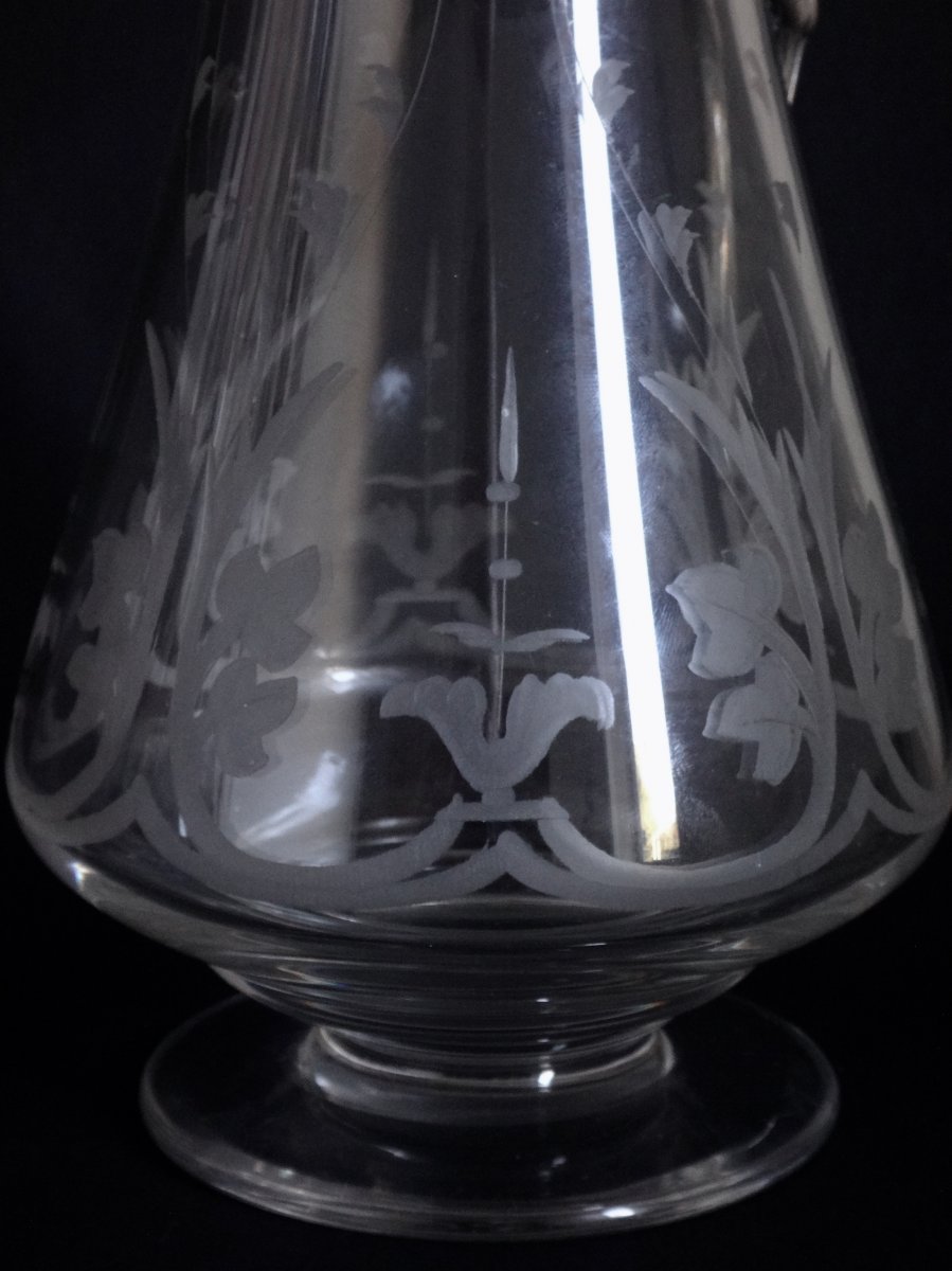 BACCARAT  Collection Gallia pour Christofle Paire d'Aiguières en Cristal taillé XIXe-photo-6