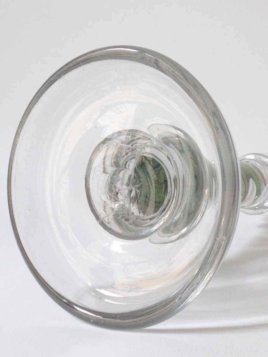 Cristal de Saintt Louis Bougeoir sulfure en verre soufflé  époque XIXe-photo-2