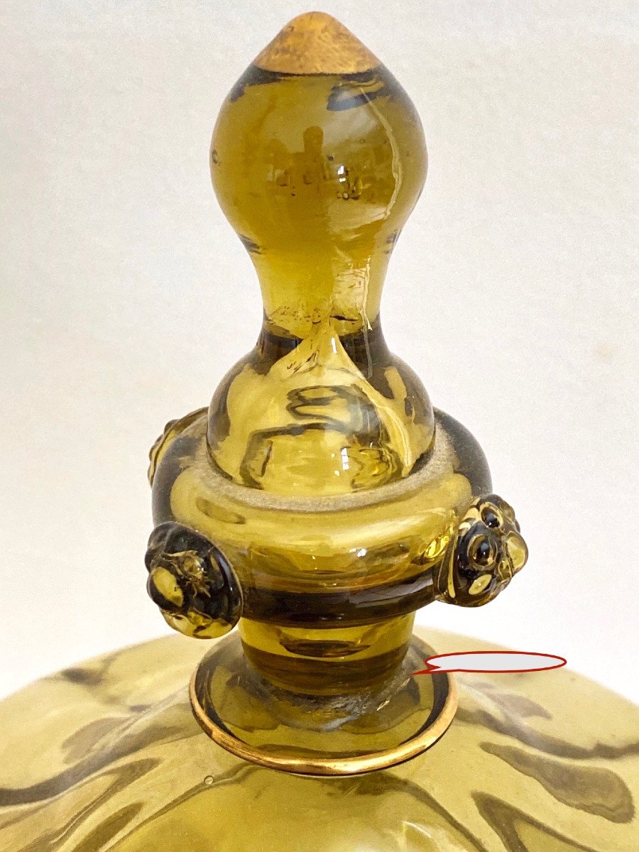 Important Hanap Enameled Glass Amber Color In The Effigy Of Siegfried Period XIXe-photo-8