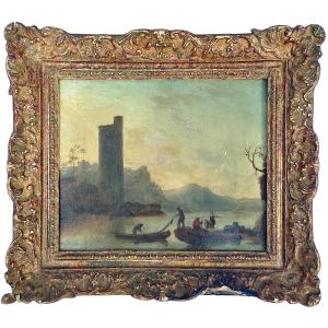 Oil On Canvas Attributed To Charles François Lacroix De Marseille Circa 18th Century