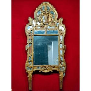 Beaucaire Beaded Mirror In Gilded And Carved Wood Provence Louis XV Period 18th