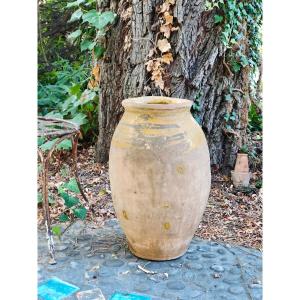 Antique Jar From Biot With Fleur De Lys Stamp, 19th Century, To Be Restored