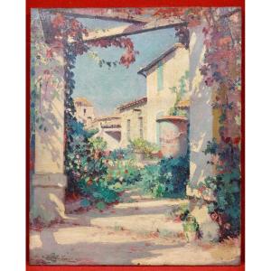 Carolus Morizot (XXe siècle) Huile sur Toile Villeneuve les Avignon 1926