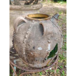 Buire cruche en terre vernissée Poterie d'époque XVIIIe