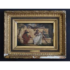 Painting Titled "the Florentine Poet," After Alexandre Cabanel, 19th Century