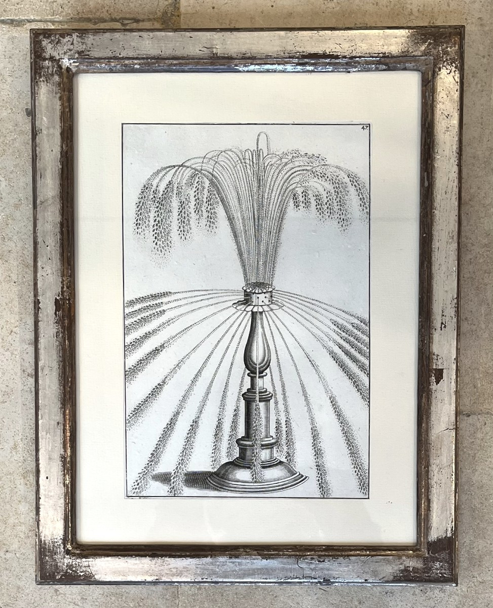 Boekler, XVIIème siècle. Série de 18 gravures de Fontaines et jets d'eau-photo-2