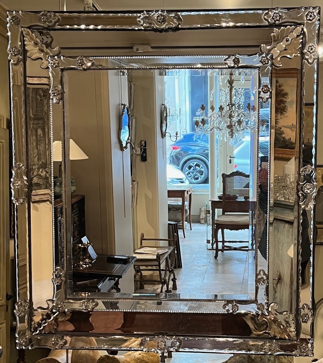 Grand Miroir Murano début 19ème siècle-photo-2