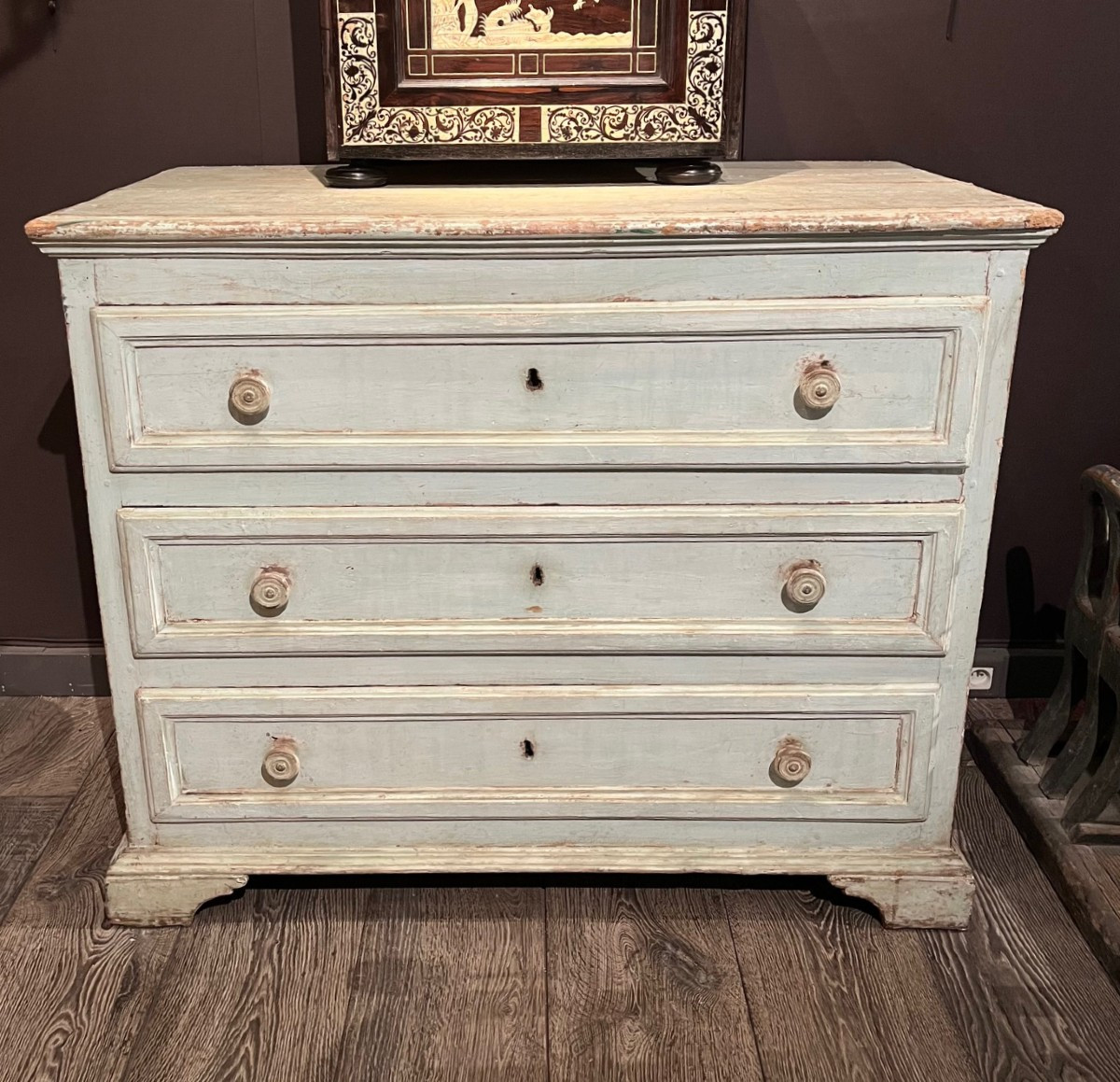18th Century Painted Wood Chest Of Drawers