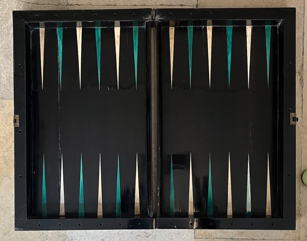 Backgammon Set, Ebony And Ivory, 18th Century-photo-4