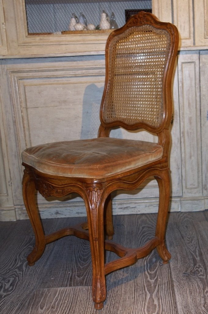 Set Of 6 Dining Chairs French Regence Style