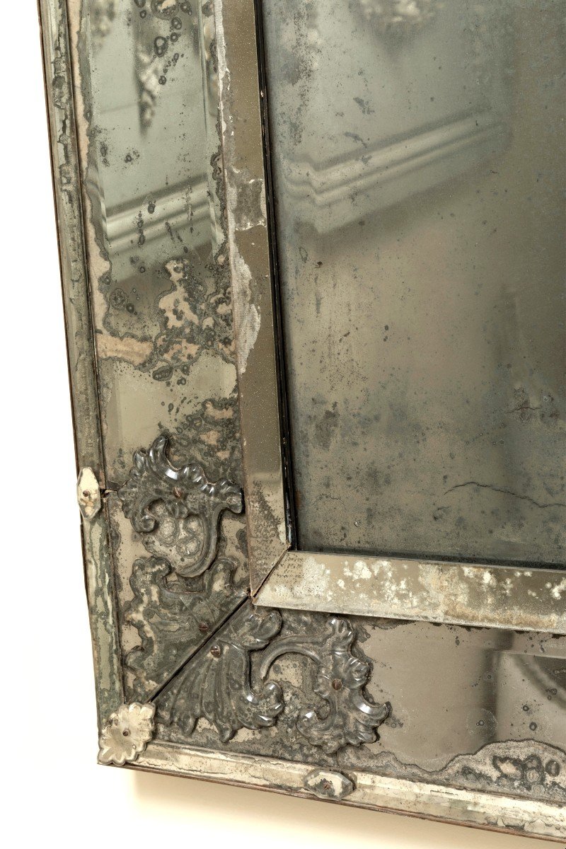 Miroir De Forme Rectangulaire Début Du XVIIIe Siècle-photo-2
