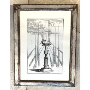 Boekler, XVIIème siècle. Série de 18 gravures de Fontaines et jets d'eau
