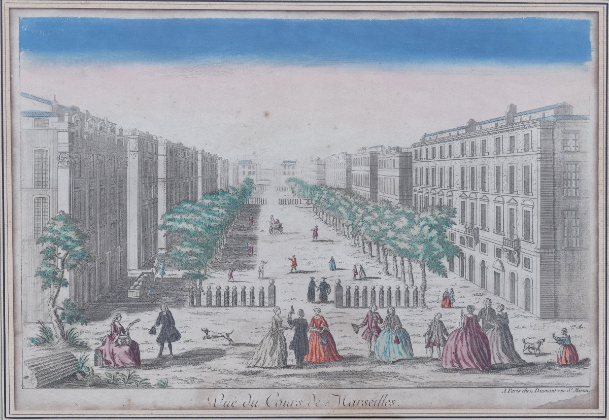 Vue d'Optique XVIIIème - Cours De Marseille Paris Chez Daumont Rue St Martin-photo-1