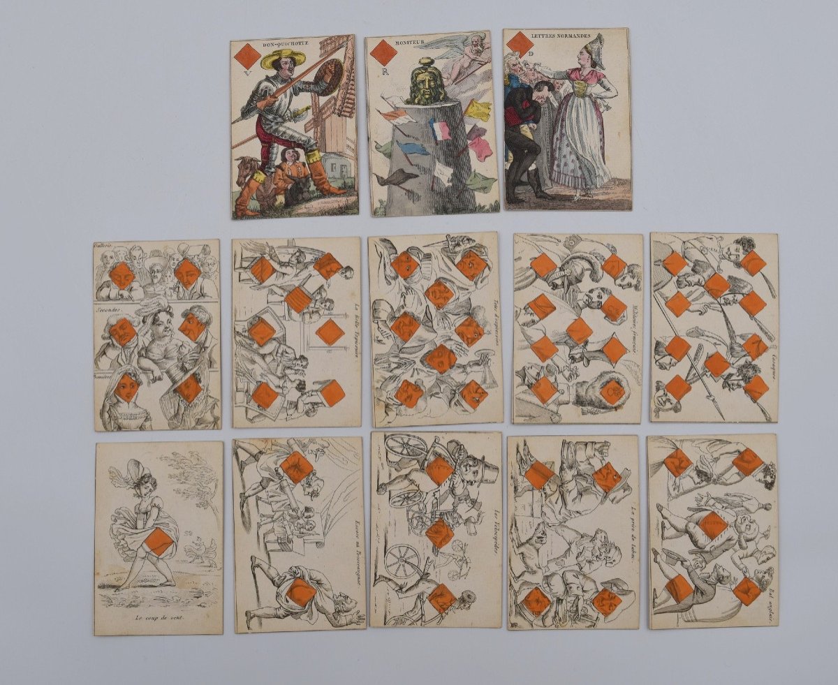 Cartes à Jouer Jeu De Cartes Transformées  Dit « des Théâtres Et Des Journaux » France 1819-photo-3