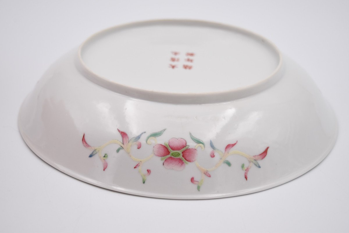 Pair Of Chinese Famille Rose Porcelain Dish Guangxu Brand-photo-7