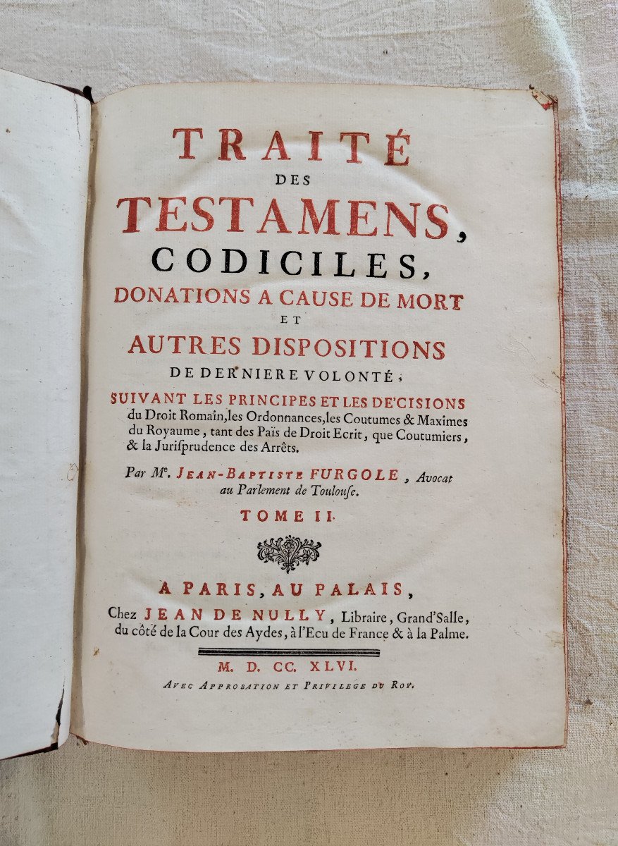 Livres Traité Des Testaments Codicilles Donations Cause De Mort Furgole De Nully-photo-4