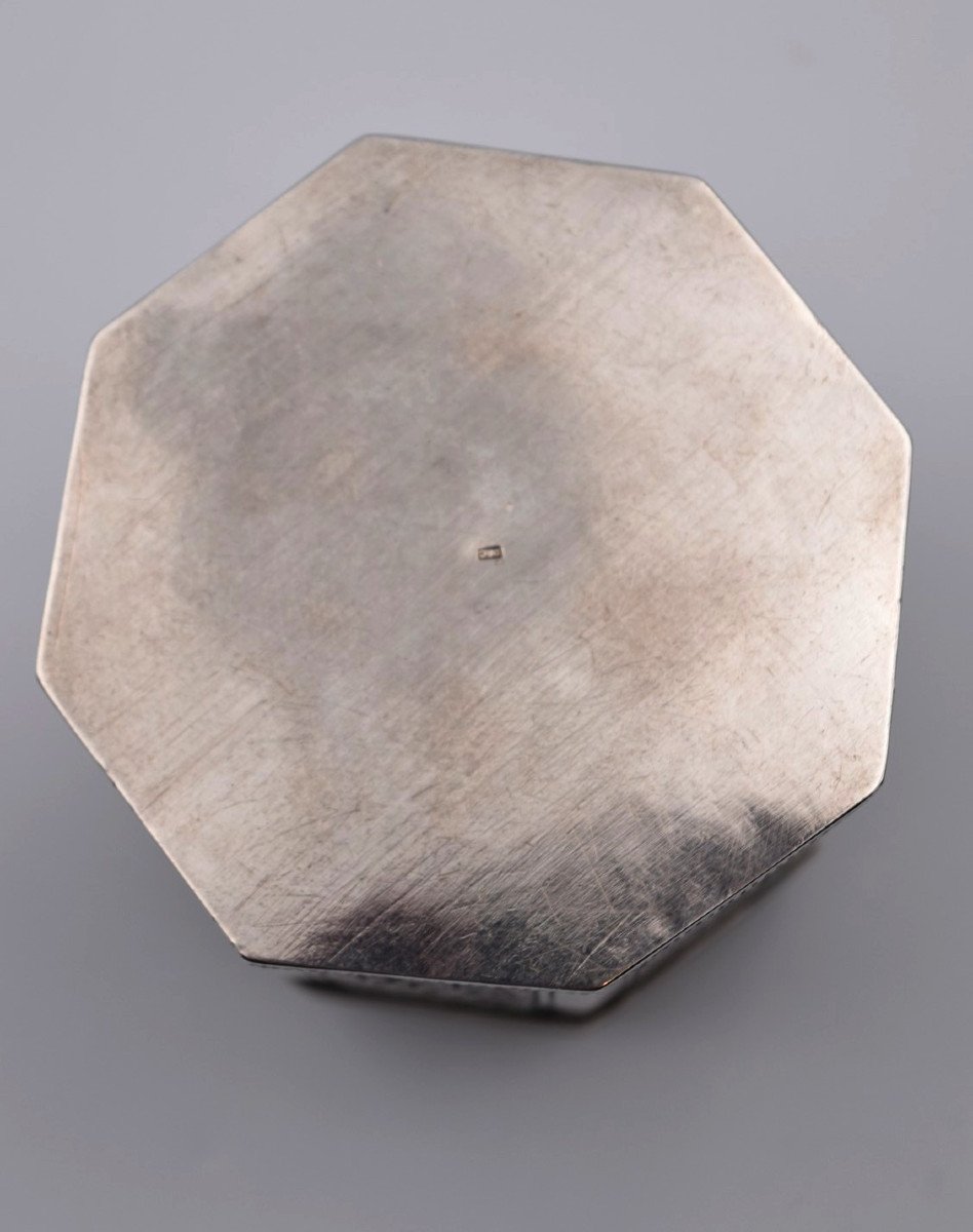 Ancienne Boite à Thé Argent Chine Asie Tea Caddy Poinçon Dac-photo-2