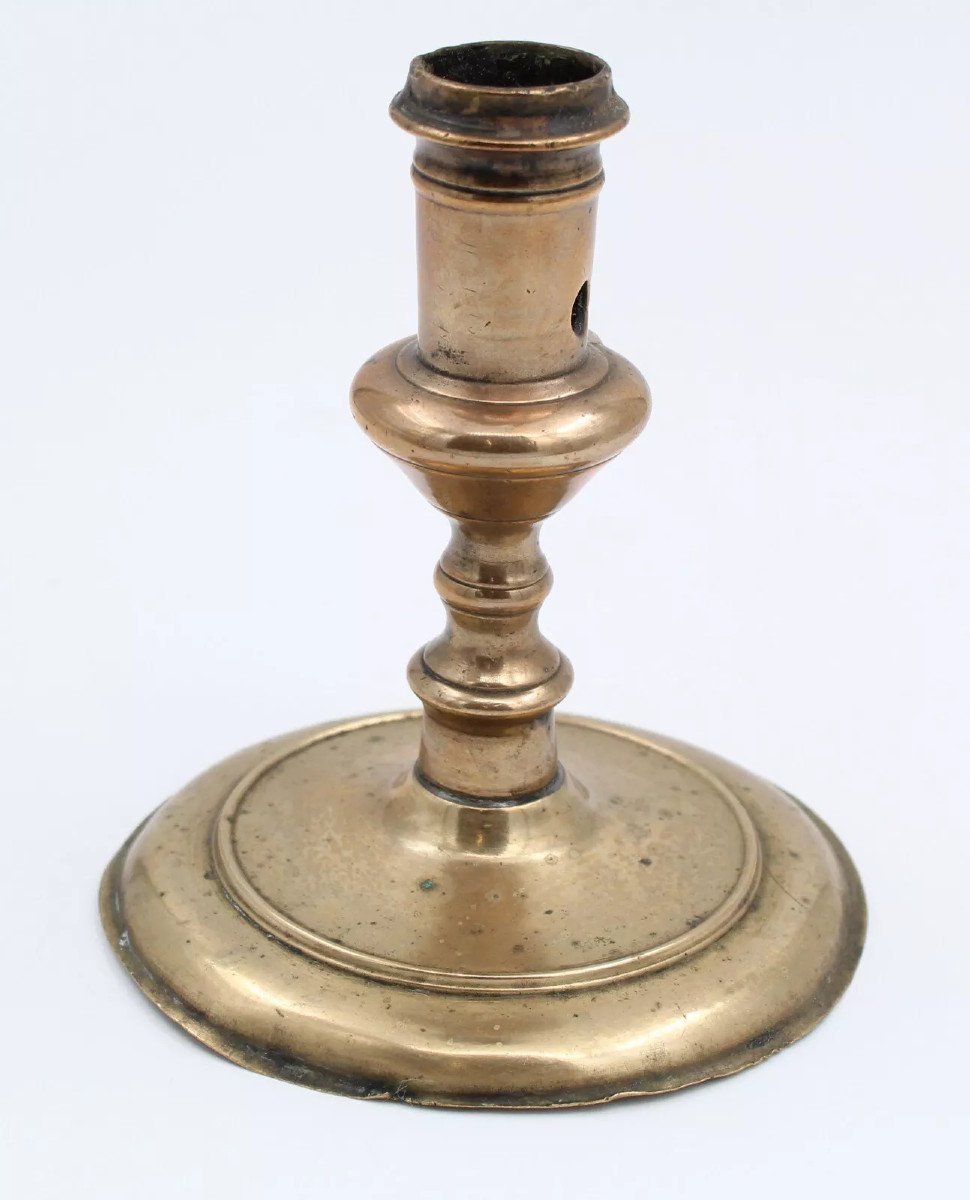Bronze Candle Holder 16/17th Century High Period-photo-3