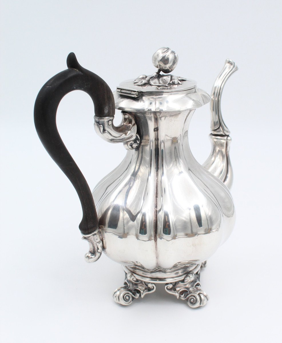 Theiere Verseuse Argent Massif Minerve Orf Debain French Silver Teapot-photo-1