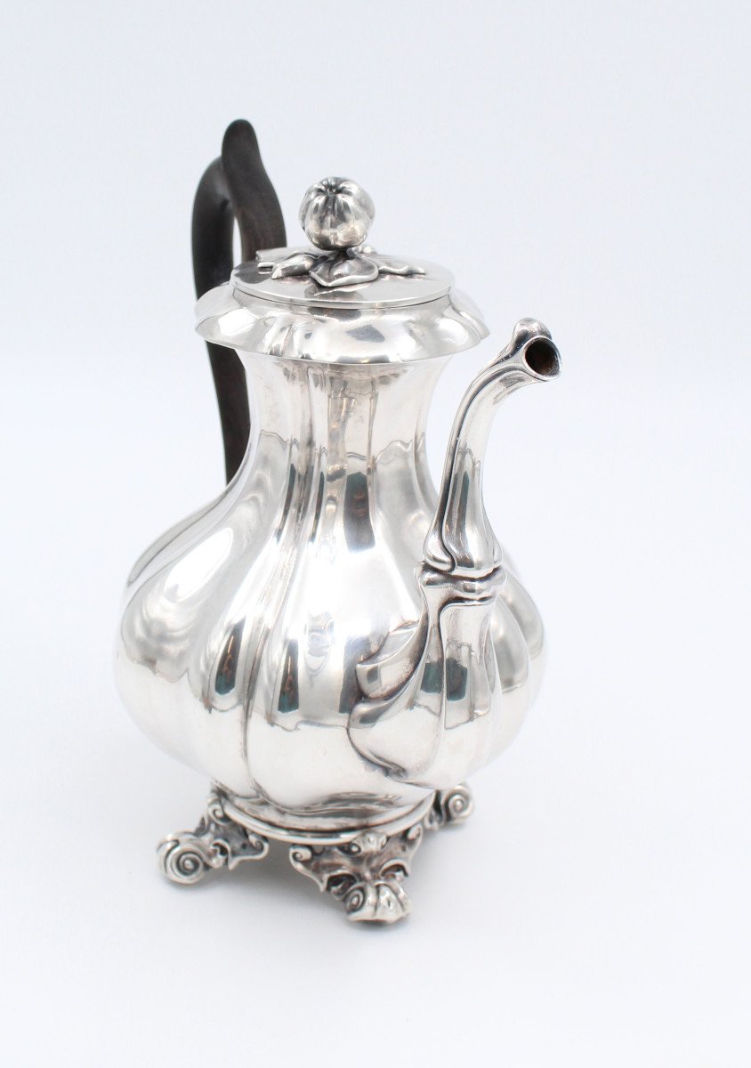 Theiere Verseuse Argent Massif Minerve Orf Debain French Silver Teapot-photo-4