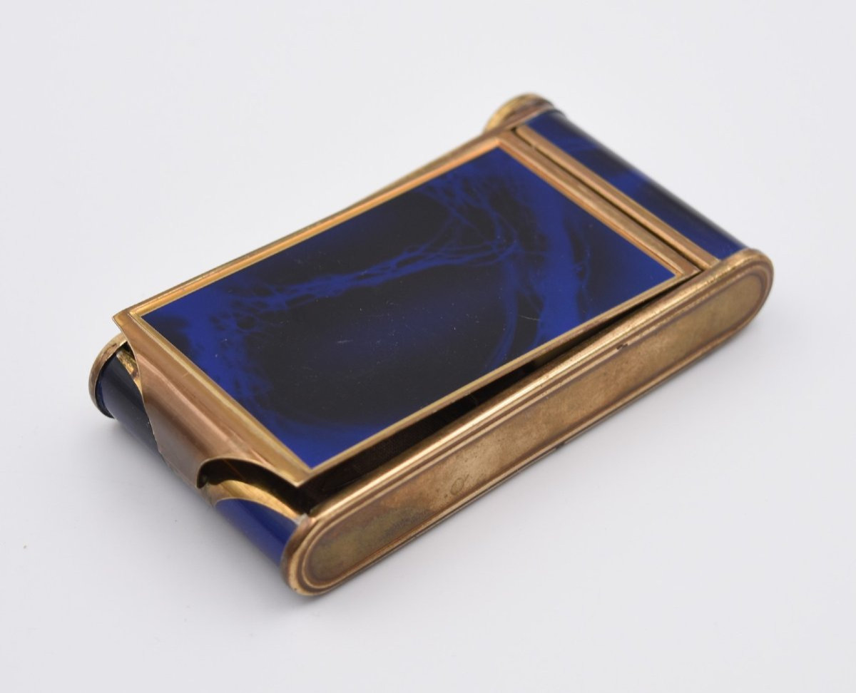 Antique Powder Compact Minaudière Sewing Kit Japanese Lacquer Japanese Castle-photo-5