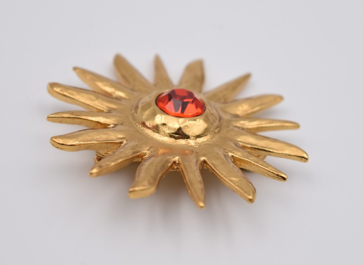 Broche Vintage Yves Saint Laurent Forme Soleil-photo-3