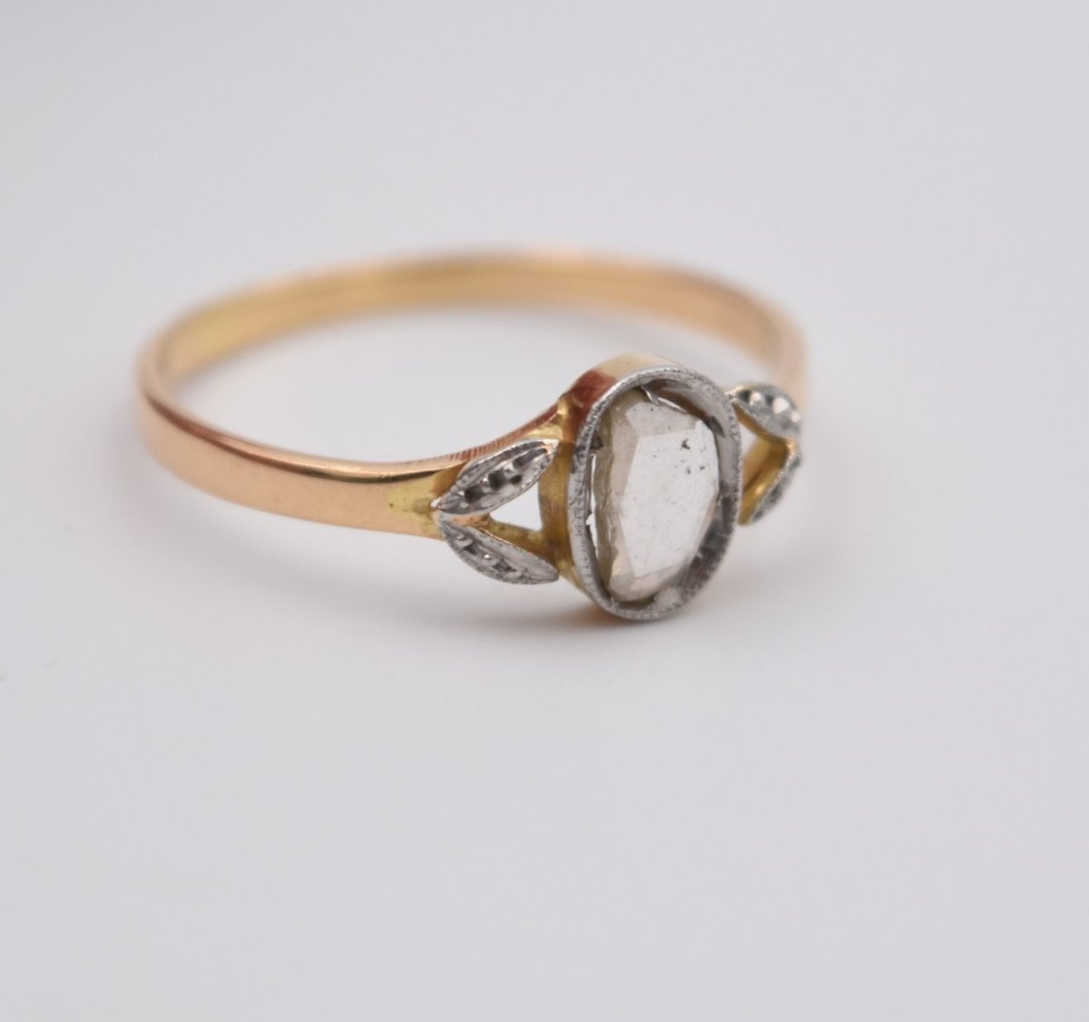 Ancienne Bague Solitaire Or Et Diamant Taille Rose Provence Arlésienne-photo-1