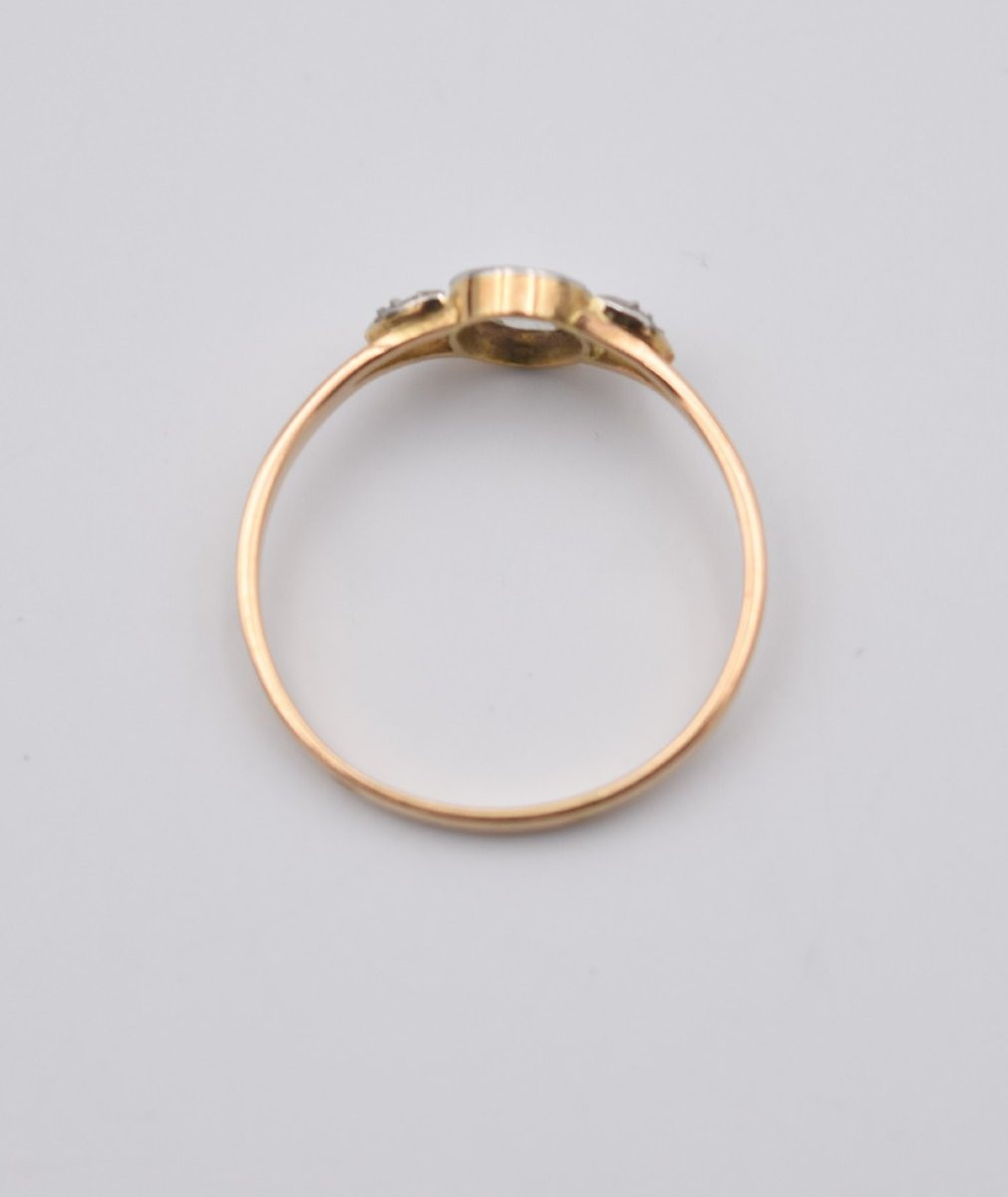 Ancienne Bague Solitaire Or Et Diamant Taille Rose Provence Arlésienne-photo-4