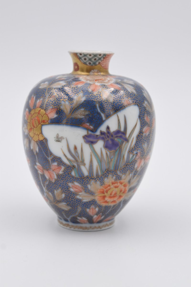 Fukagawa Porcelain Vase, Japan, Signed, Early 20th Century-photo-2