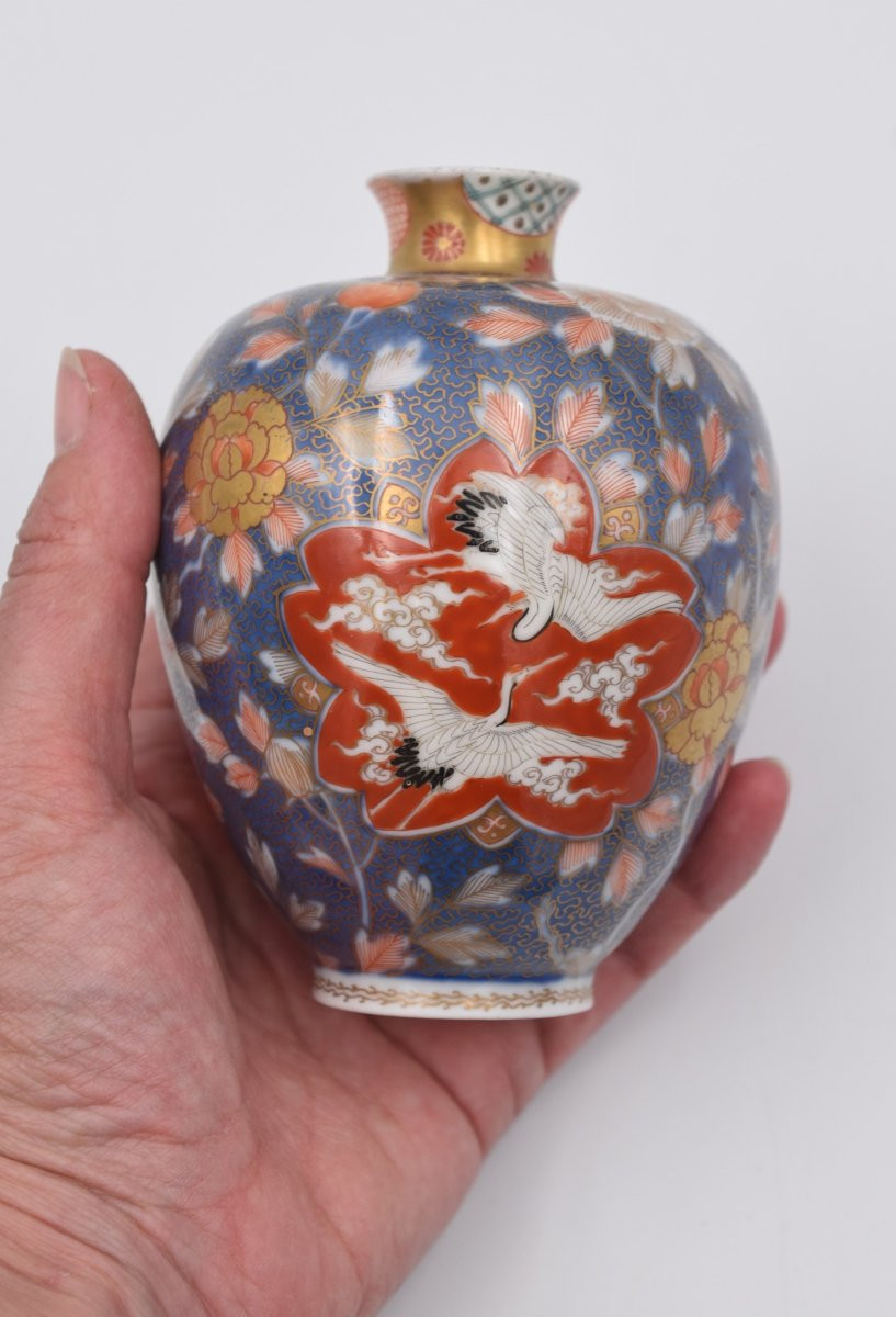 Fukagawa Porcelain Vase, Japan, Signed, Early 20th Century-photo-1