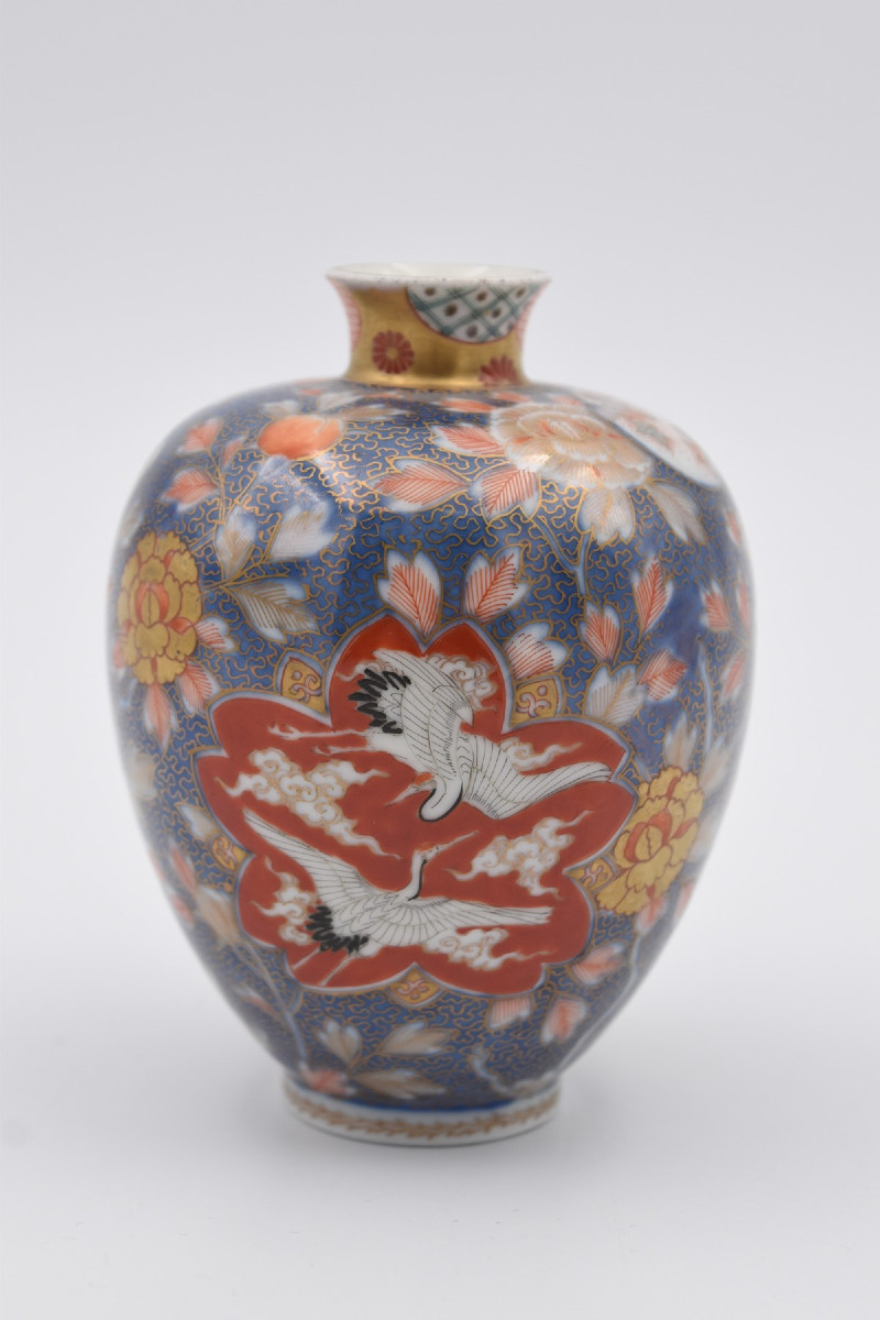 Fukagawa Porcelain Vase, Japan, Signed, Early 20th Century