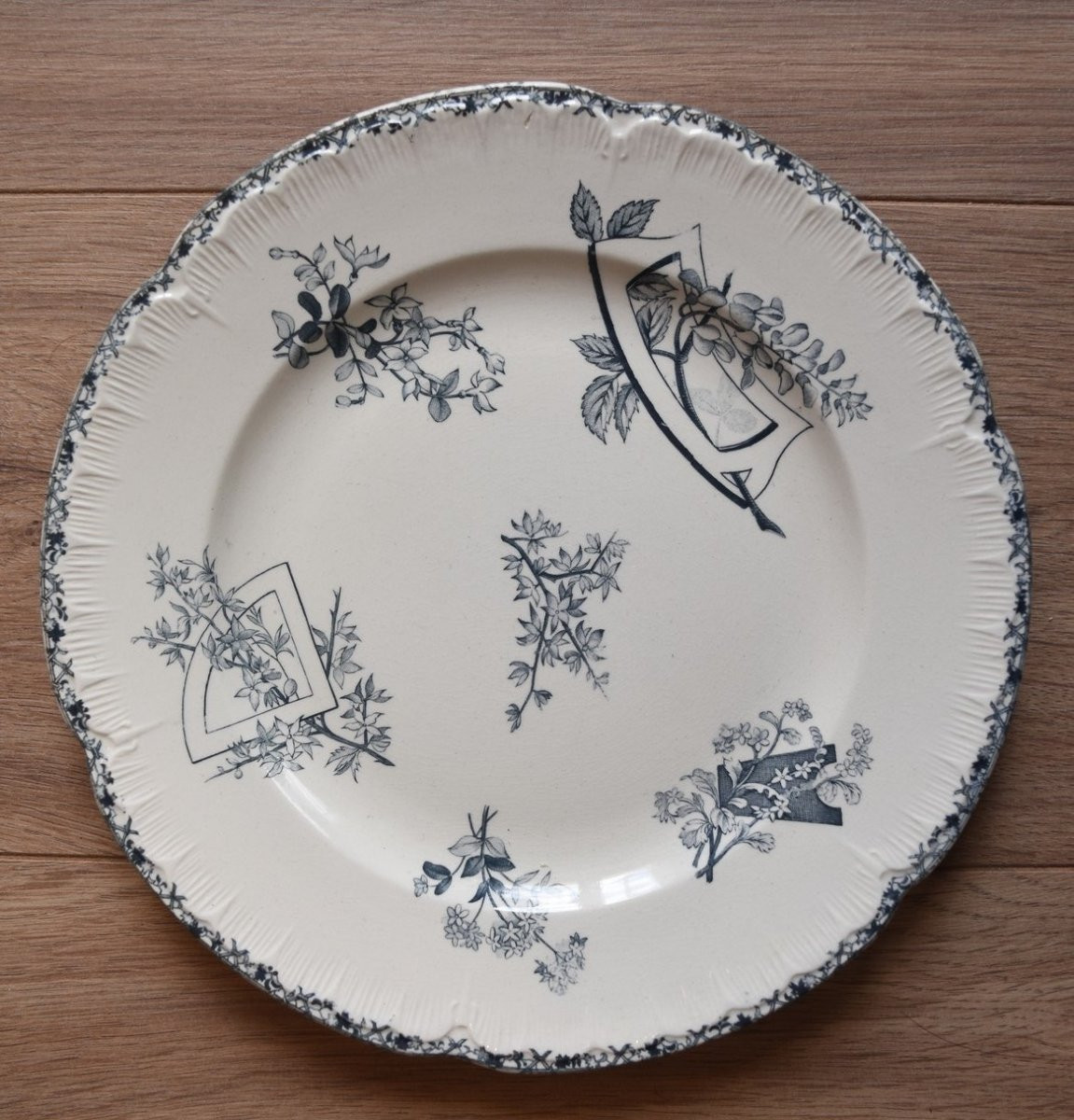 6 Earthenware Plates Terre De Fer Choisy Grand Dépôt Japanese Decor-photo-4