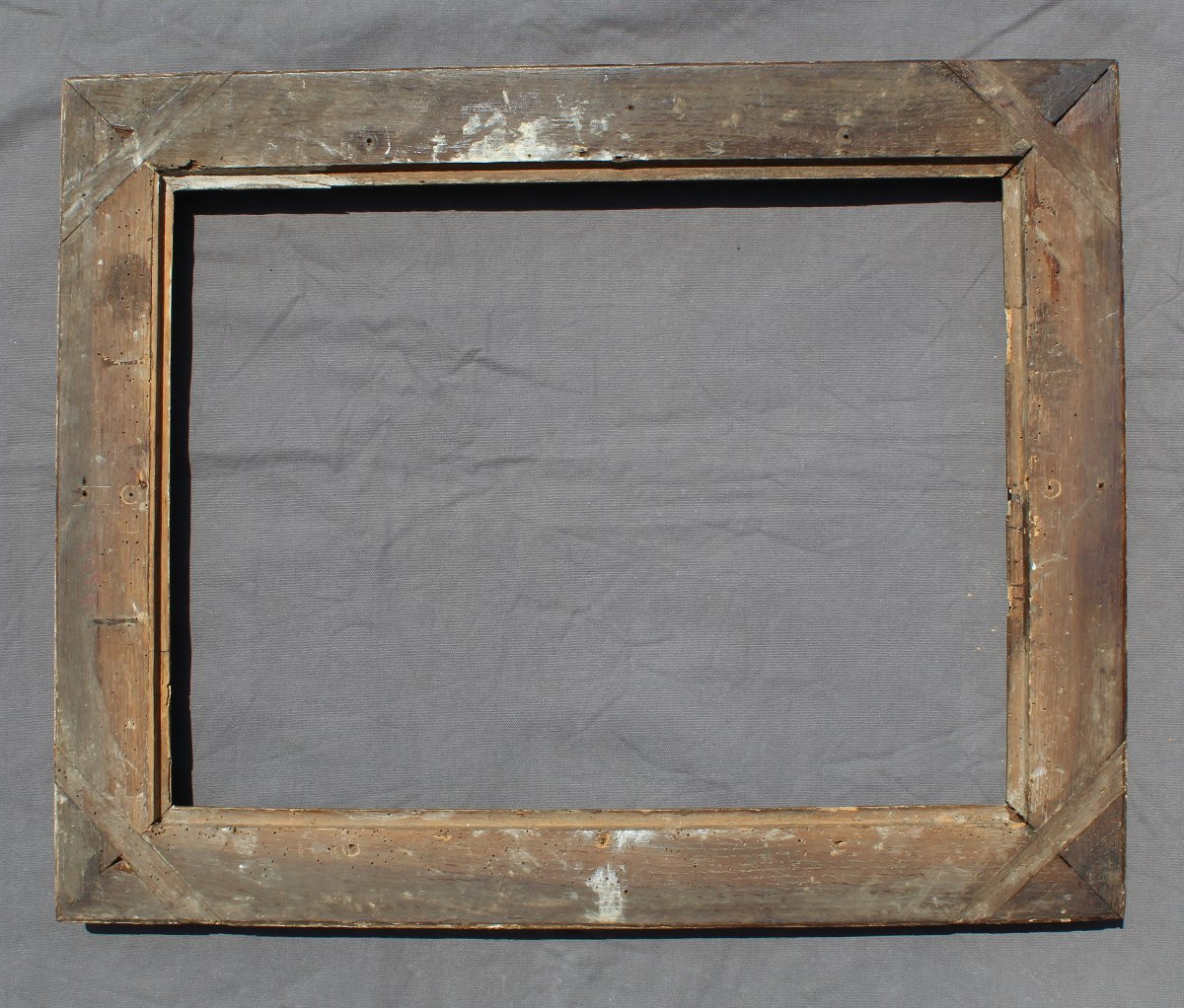 Cadre Ancien En Bois Sculpté Doré antique frame XVIII ÈME-photo-3