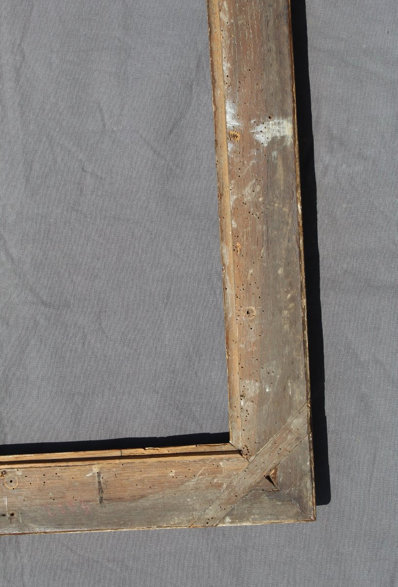 Cadre Ancien En Bois Sculpté Doré antique frame XVIII ÈME-photo-4