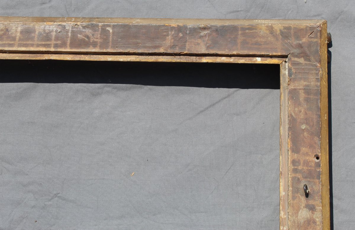 Large Antique Frame In Carved Gilded Wood Antique Frame 19th Century-photo-3