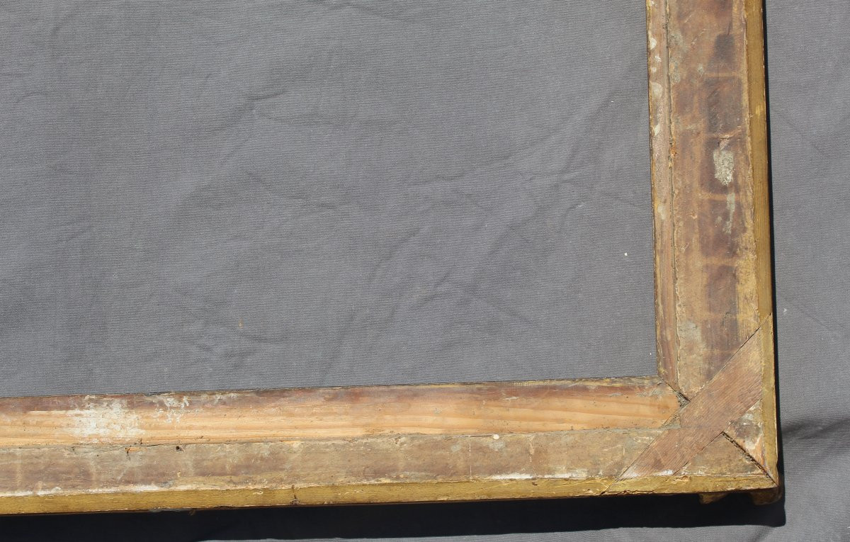 Large Antique Frame In Carved Gilded Wood Antique Frame 19th Century-photo-5