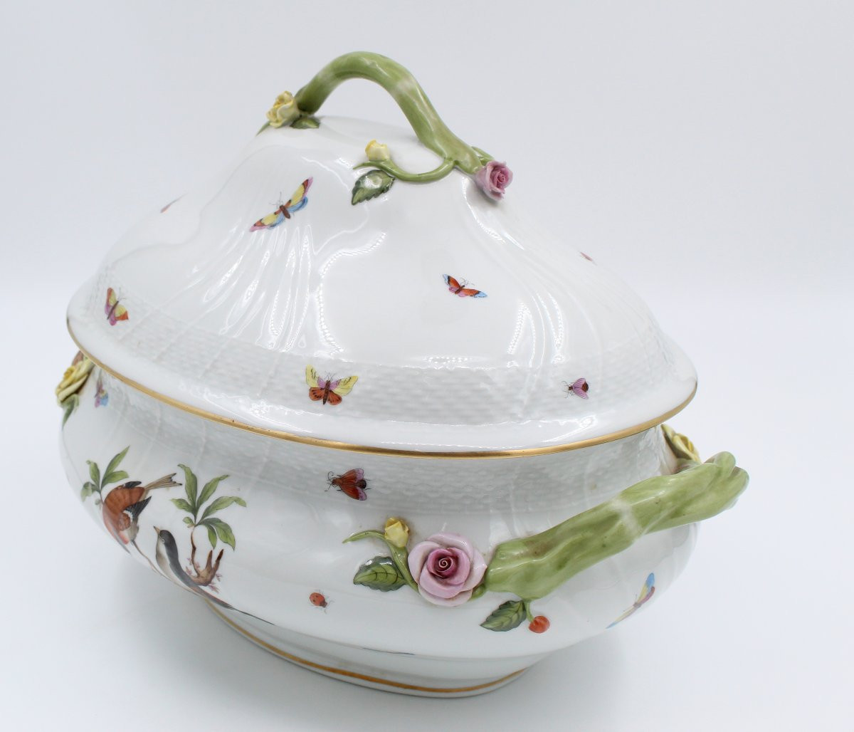 Herend Rothschild Large Porcelain Soup -photo-3